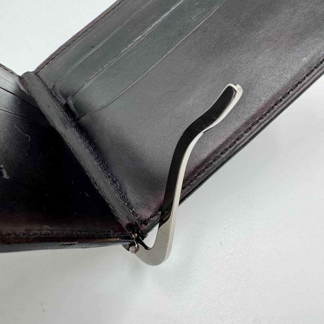 ベルルッティ カリグラフィ レザー マネークリップ カードケース 2つ折り財布