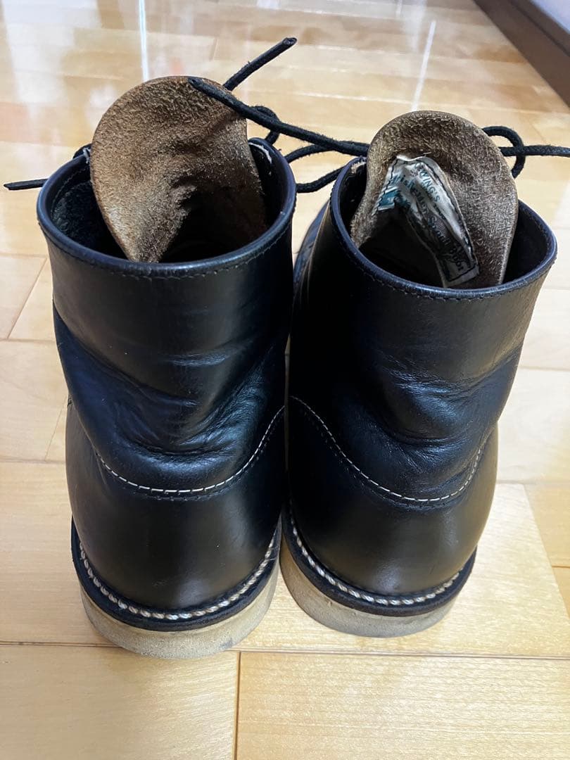 【希少】RED WING(レッドウィング)8165 四角犬タグ プレーントゥ　黒