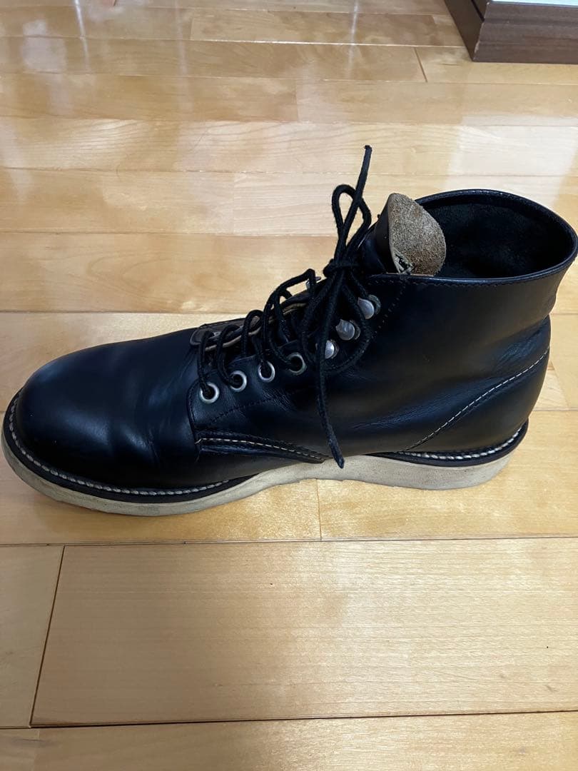 【希少】RED WING(レッドウィング)8165 四角犬タグ プレーントゥ　黒