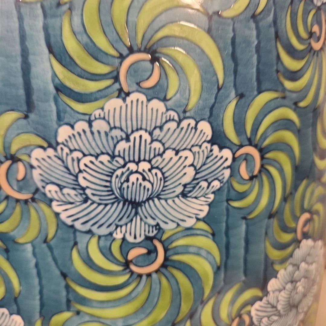 M*n様 藤井勝雲　大作　飾り壺　総手書き　高さ約45.5cm　共箱