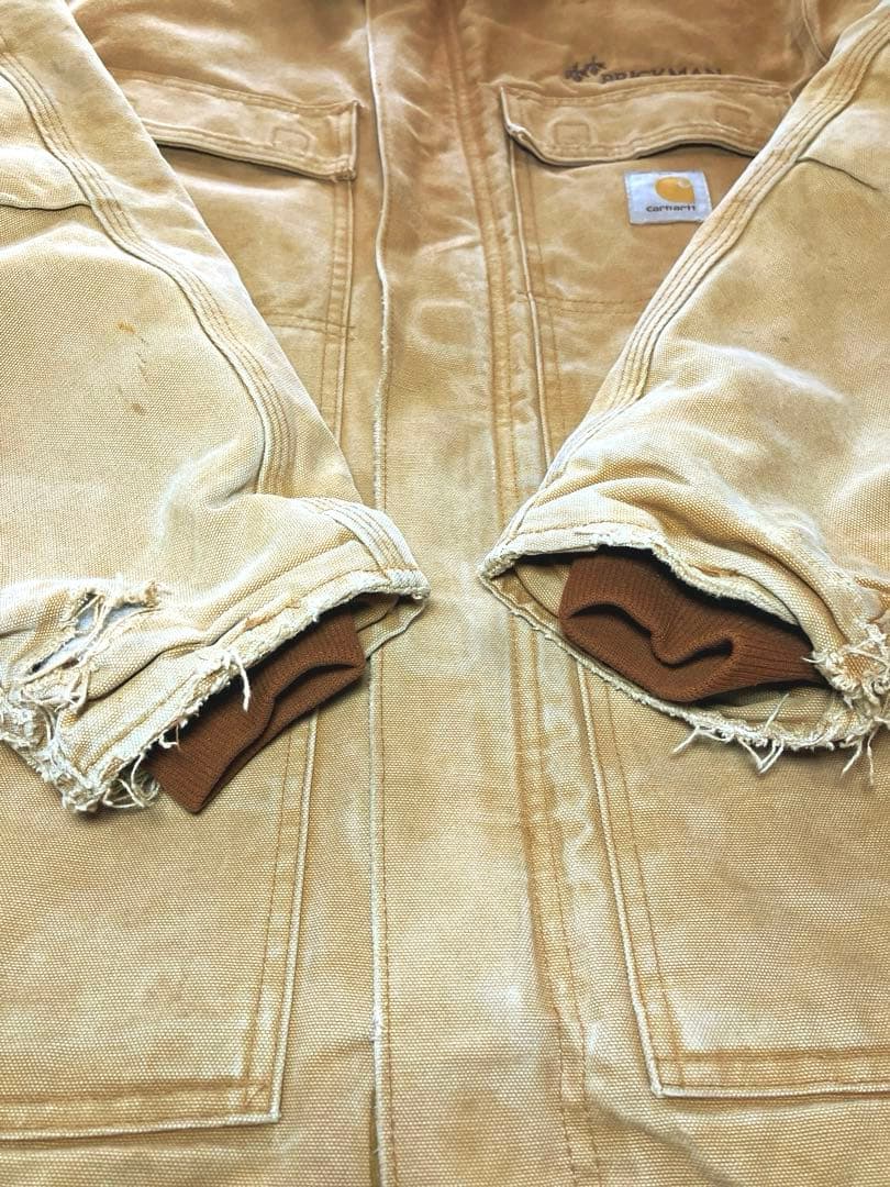 S*8様 Carhartt トラディショナルコート USA製 企業ロゴ フェード