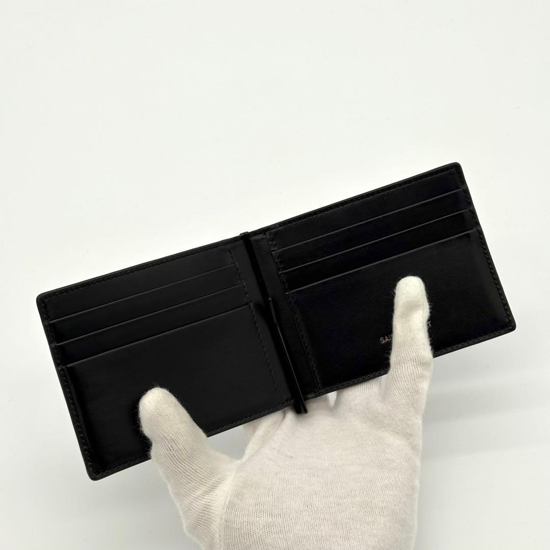 サンローラン YSL マネークリップ お札入れ レザー 黒 ブラック 1794