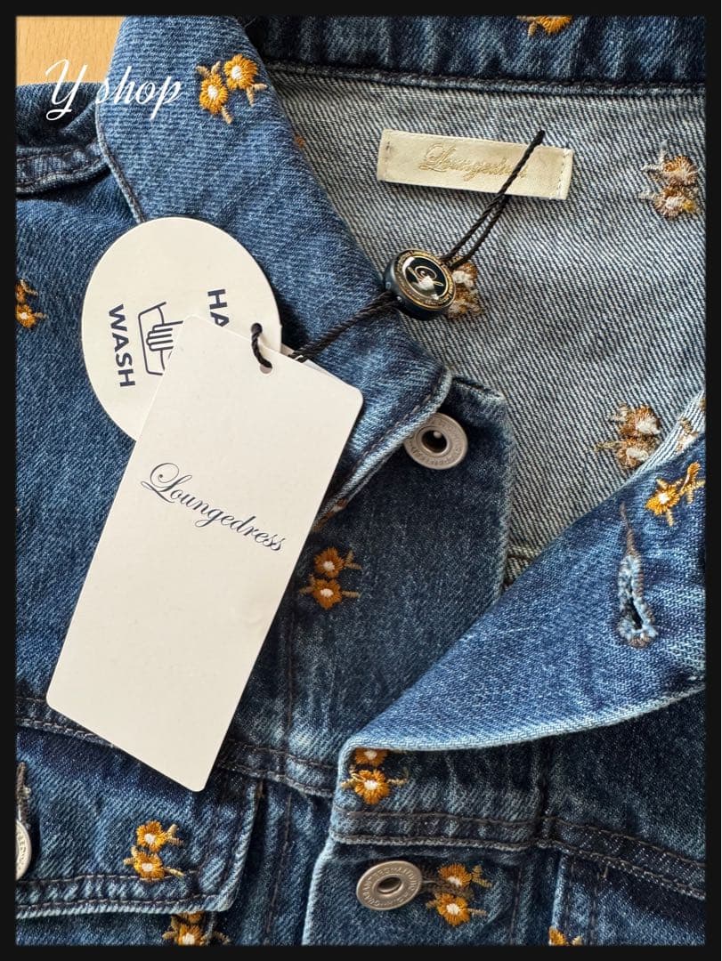 Loungedress 刺繍デニムジャケット