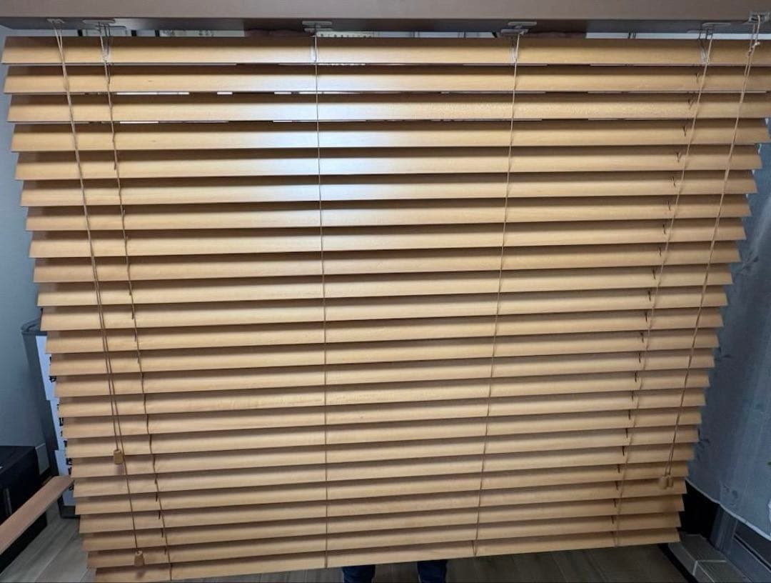 木製ブラインド　欧米チーク　132×111　1枚