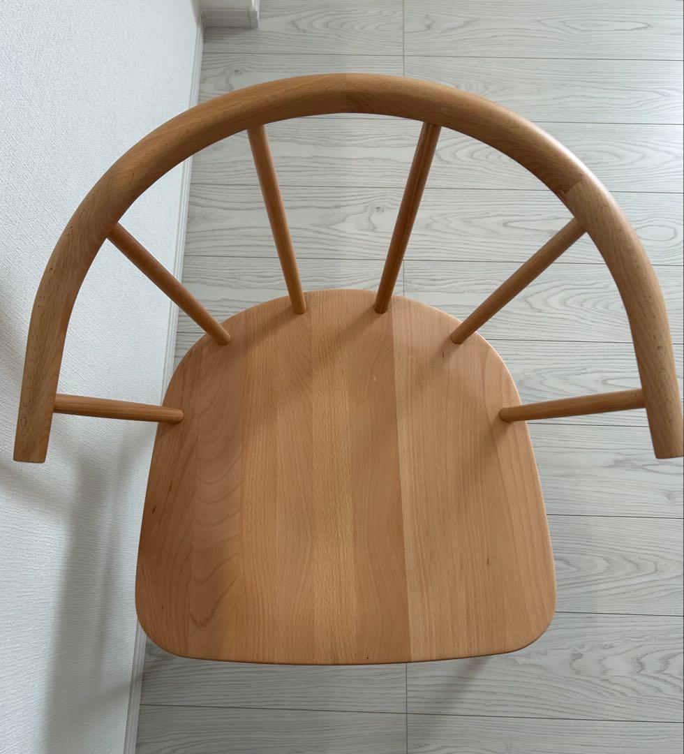 【kounonnon 】【4脚のうち④】無印良品 ブナ材アームチェア