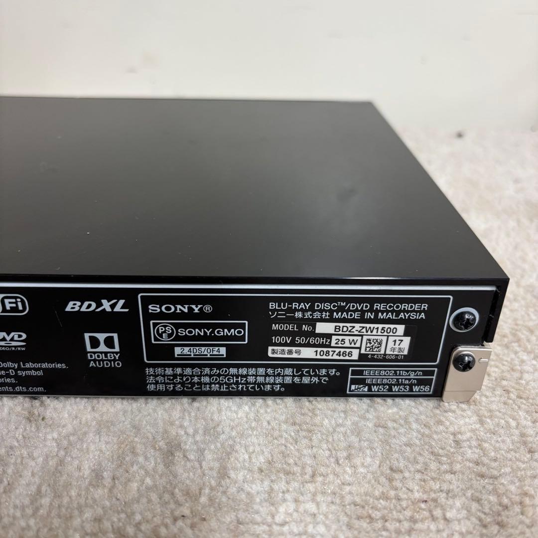 950　ブルーレイレコーダー　SONY　　1TB　2チューナ　送料無料