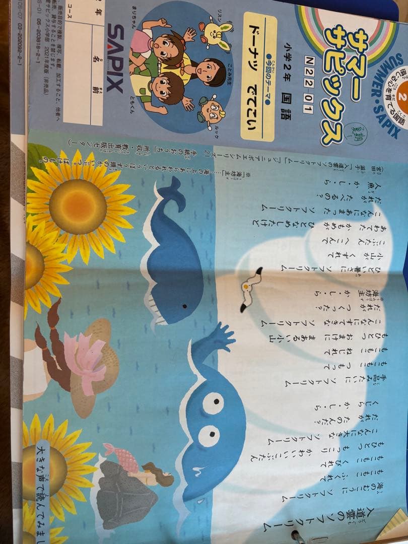 サピックス　2年生　国語テキスト　1年分　美品　漢字トレーニング　おまけ付き