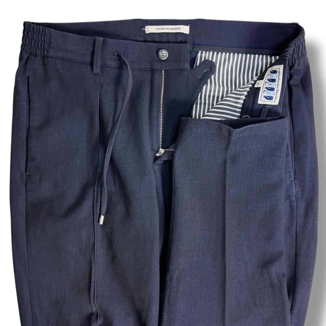 J7183美品 ジャブスアルキヴィオ 永久クリースマサッチョデニムスラックス48