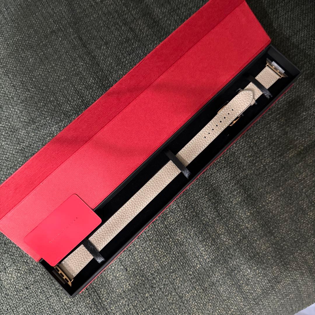 【新品】[BONAVENTURA］アップルウォッチレザーバンド グレージュ