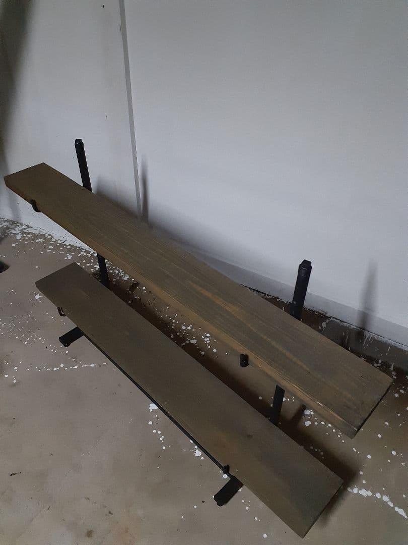 アイアン2段シェルフ　インダストリアル家具