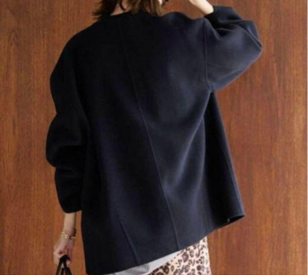 イエナSLOBE IENA ハミルトンショートコート ノーカラーコート