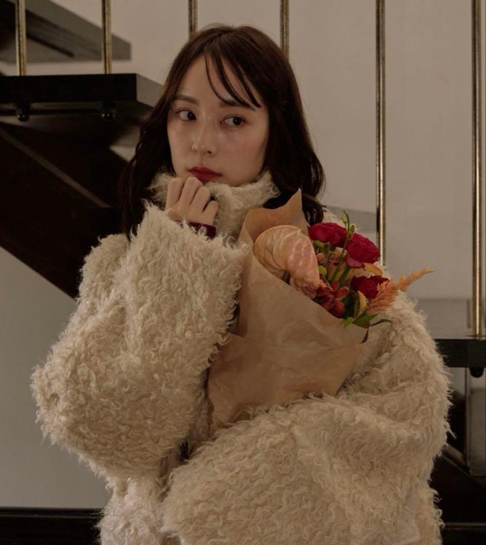 【mideal】poodle middle coat：アイボリー