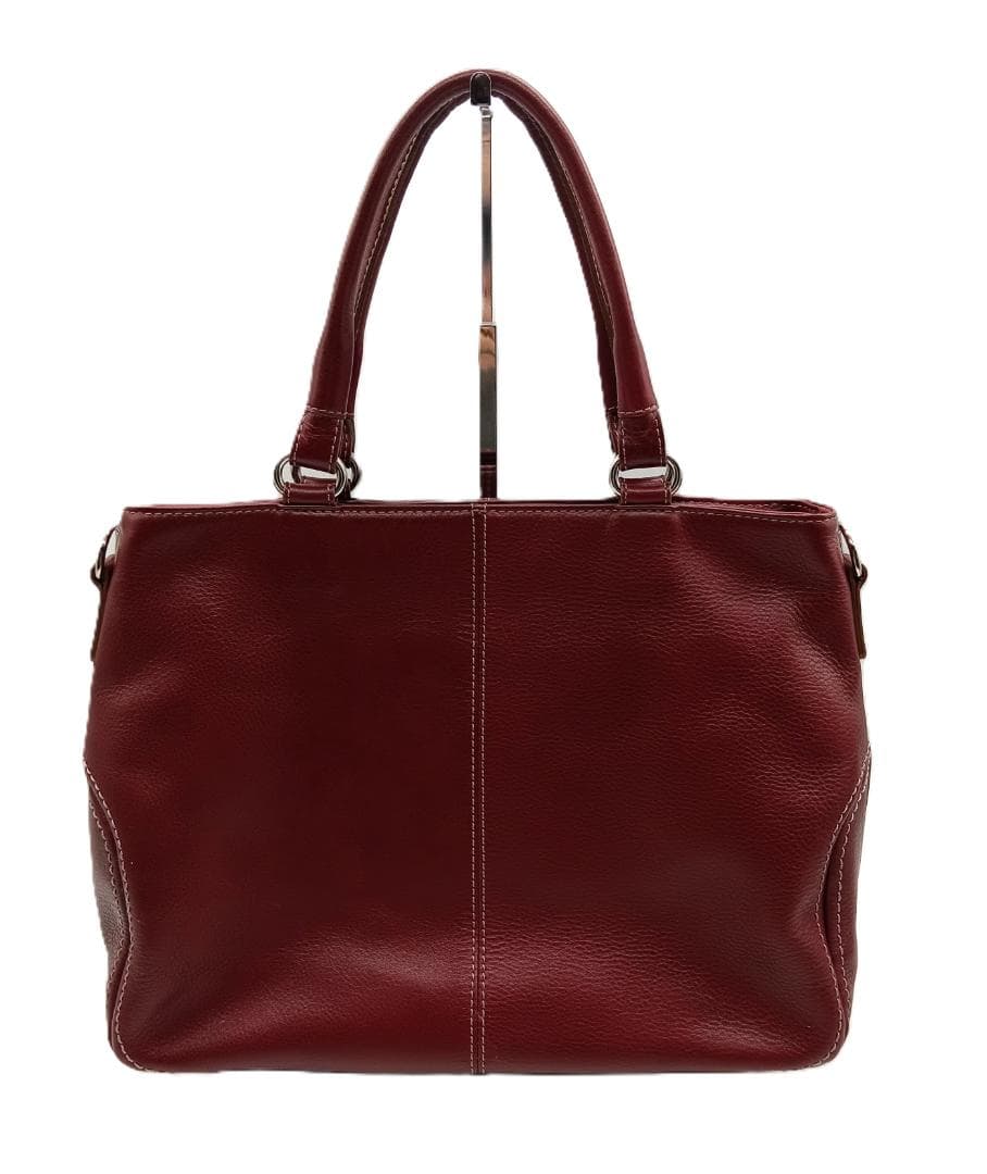 土屋鞄製造所 2wayギャザーショルダーバッグ ワインレッド系