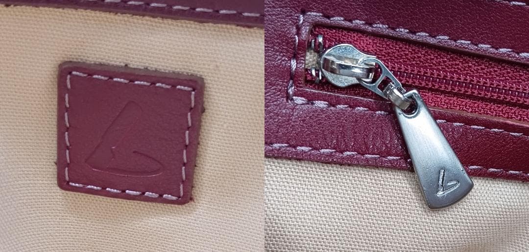 土屋鞄製造所 2wayギャザーショルダーバッグ ワインレッド系