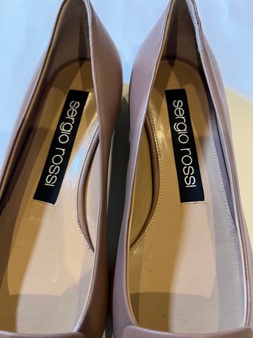 【新品】sergio rossi ポインテッドトゥ フラットシューズ 36.5