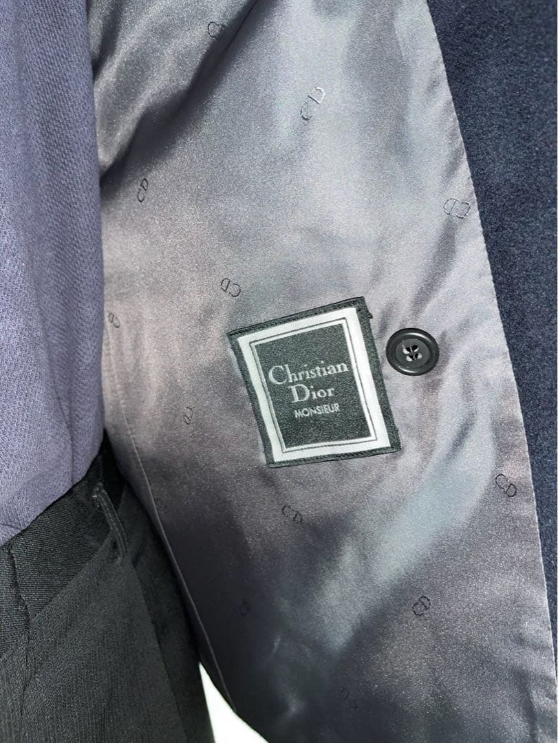 90s Christian Dior ディオール カシミヤテーラード ネイビー