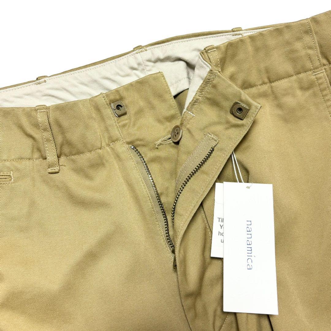 新品 ナナミカ ワイド チノパンツ TN タン 定価28,600円 34