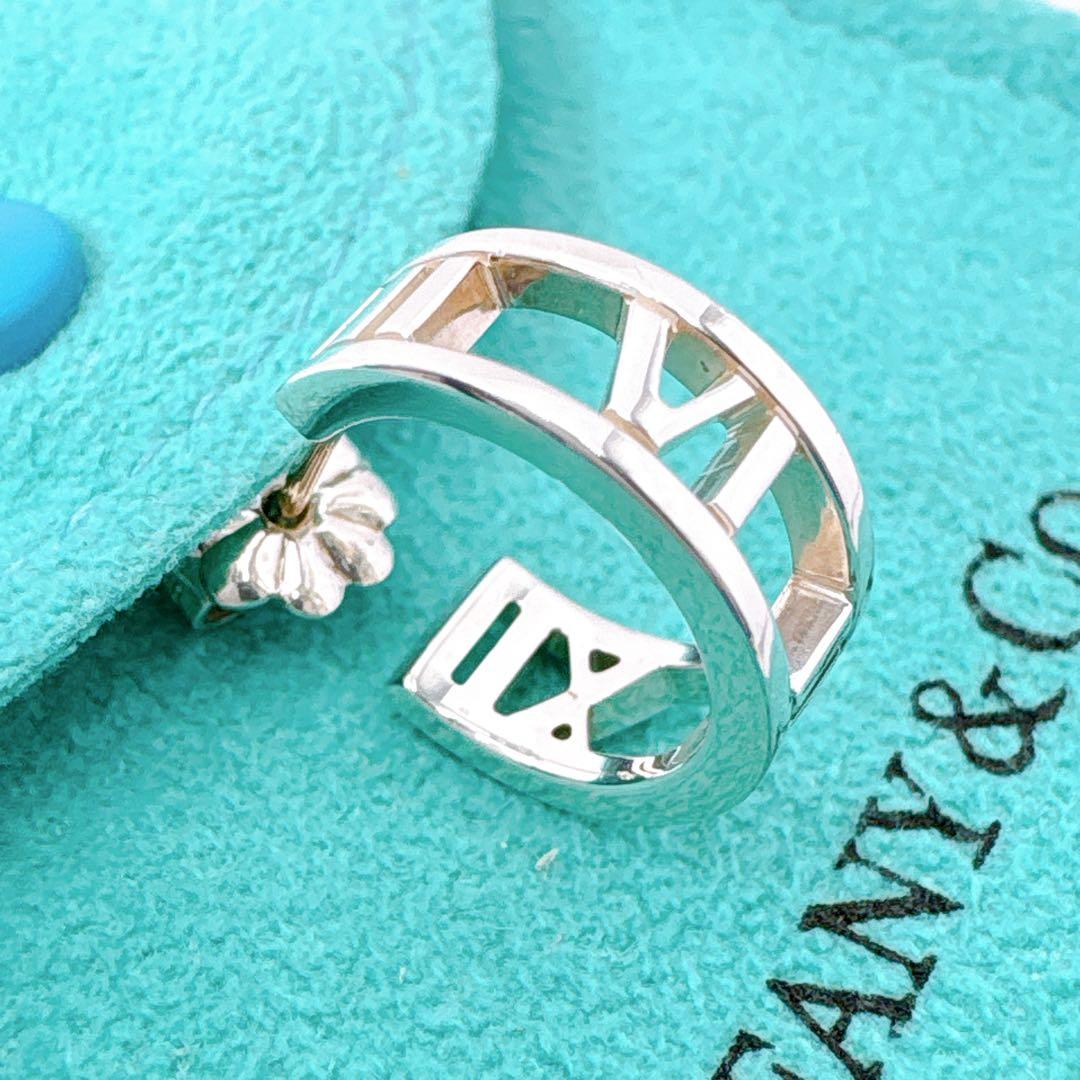 極美品 ティファニー オープンアトラス フープ ピアス シルバー925