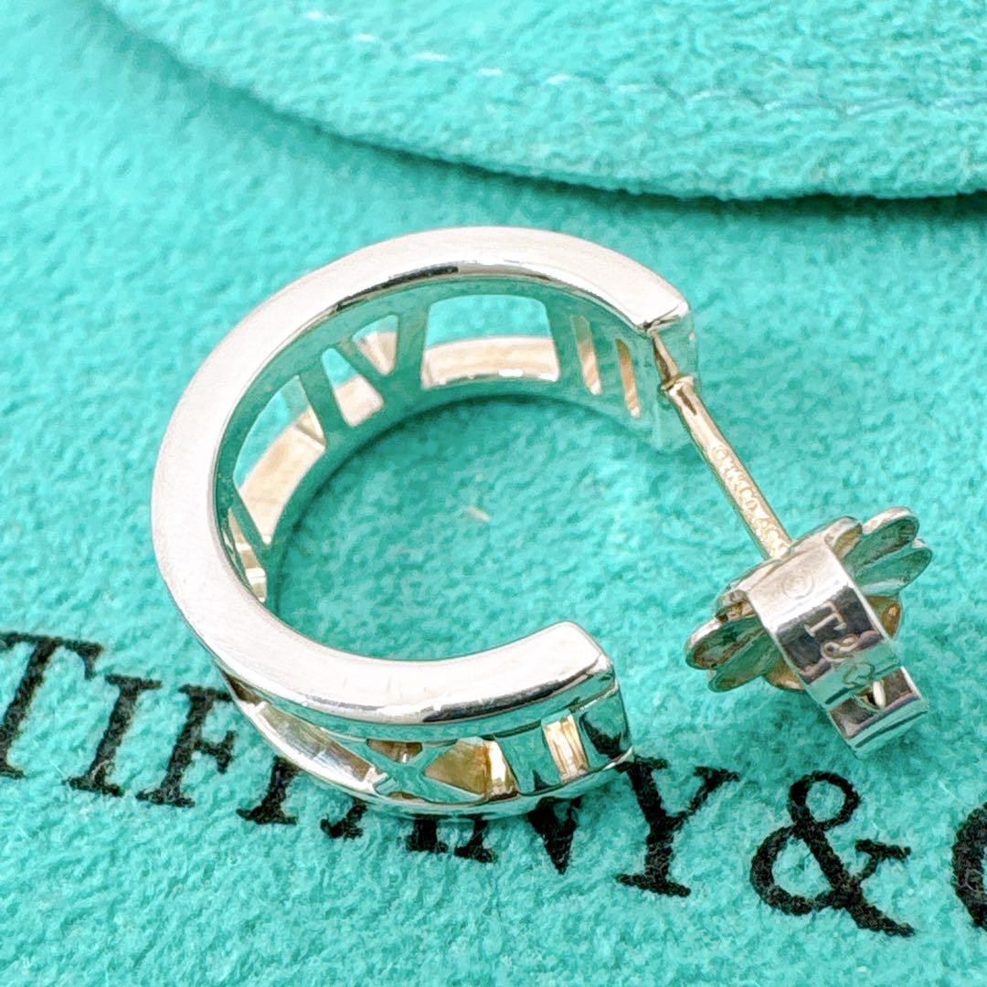 極美品 ティファニー オープンアトラス フープ ピアス シルバー925