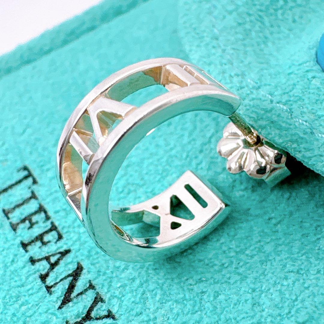 極美品 ティファニー オープンアトラス フープ ピアス シルバー925