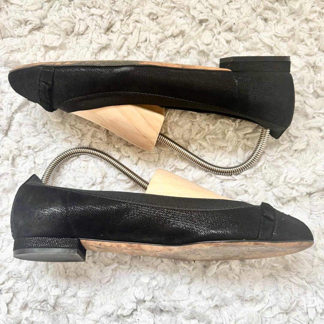CHANEL バレエシューズ フラットシューズ ココマークブラック パンプス