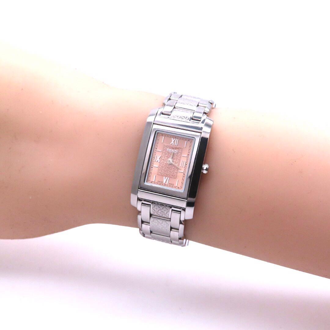 ☆極美品 7600L FENDI フェンディ 時計 ループ 回転 ピンク