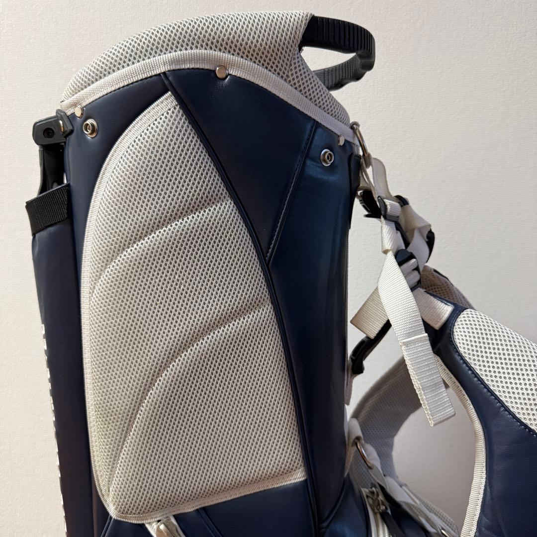 パーリーゲイツ　キャディバッグ　ショルダー式　スタンド式　軽量　紺　ネイビー