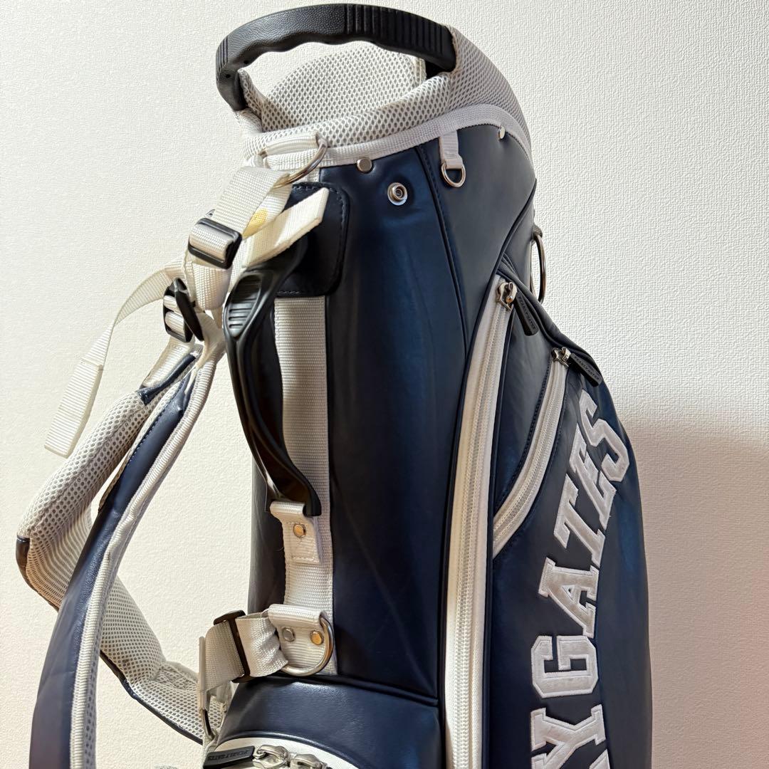パーリーゲイツ　キャディバッグ　ショルダー式　スタンド式　軽量　紺　ネイビー