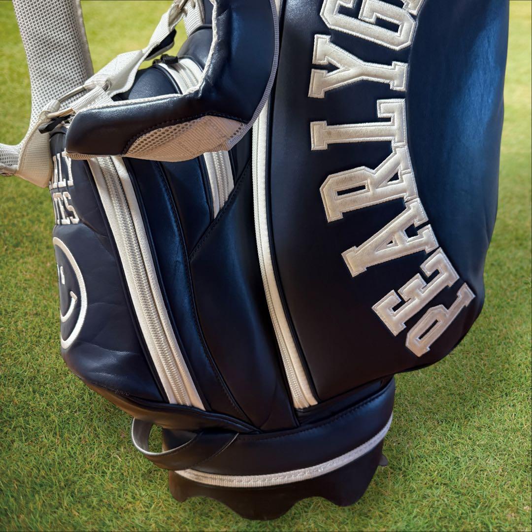 パーリーゲイツ　キャディバッグ　ショルダー式　スタンド式　軽量　紺　ネイビー