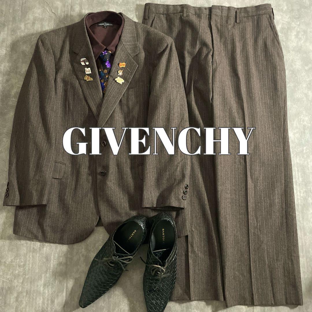 DORMEUIL×GIVENCHY英国製ウール スーツ×花柄シルクセットアップ