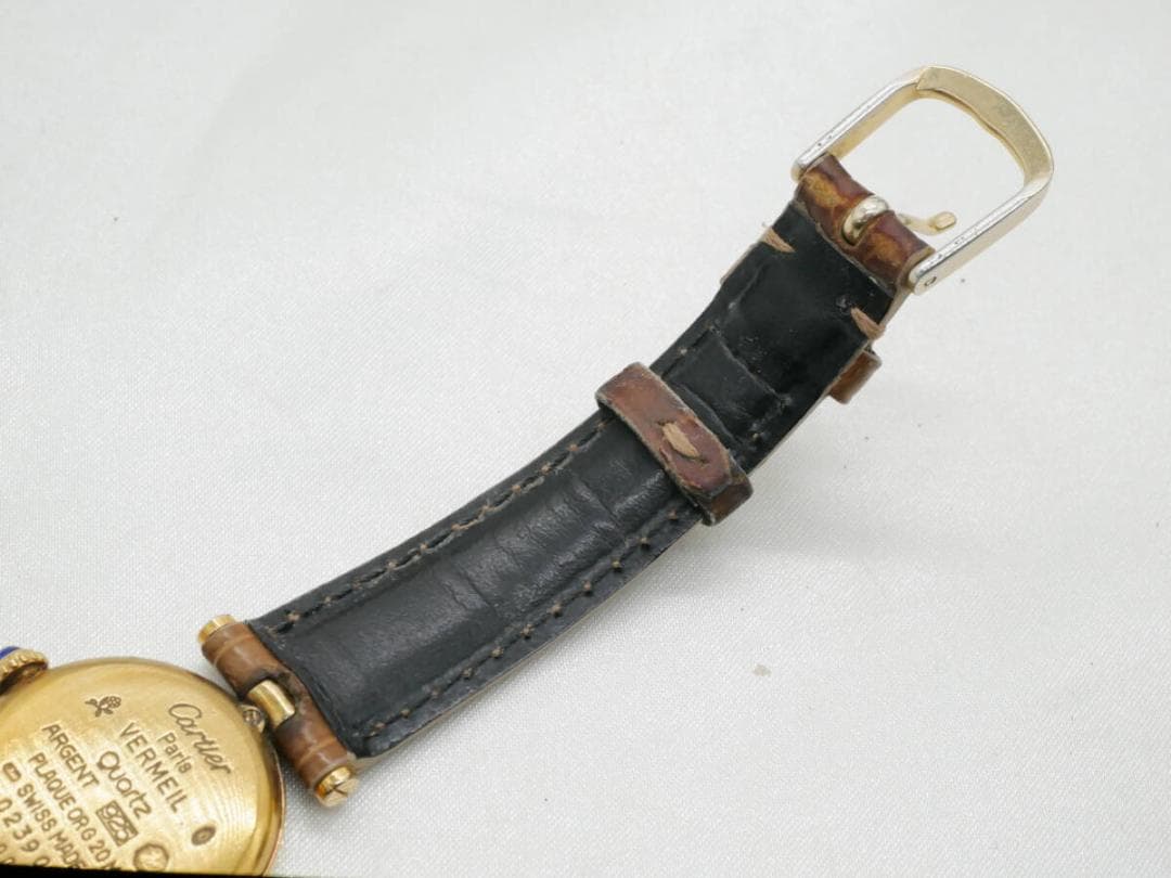 【稼働中】カルティエ マストヴァンドーム 925 ゴールド 電池式 腕時計