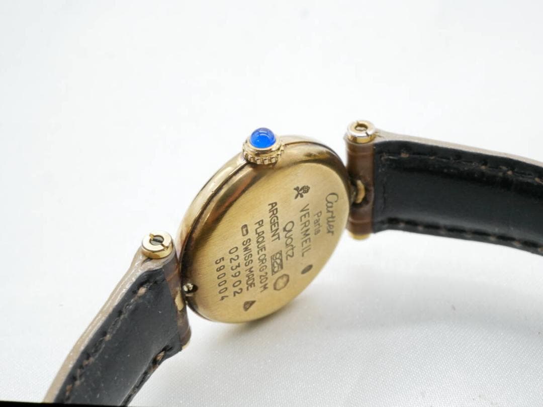 【稼働中】カルティエ マストヴァンドーム 925 ゴールド 電池式 腕時計