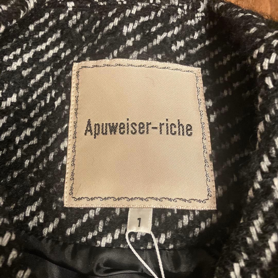 【新品】アプワイザーリッシェ2024AW 金釦ノーカラーコート S アウター