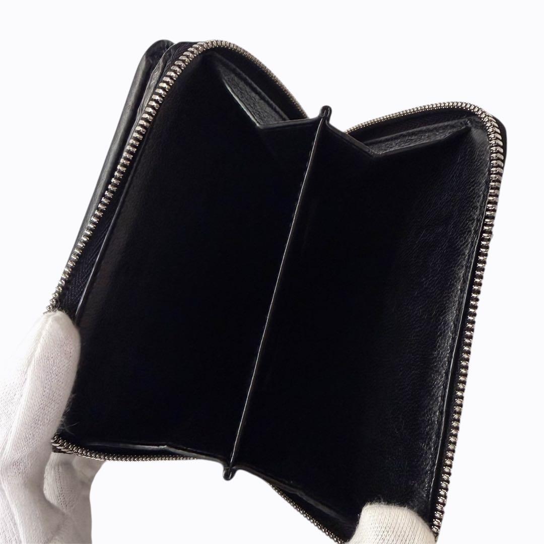 美品✨BALENCIAGAバレンシアガ財布　二つ折財布ファスナー551933黒