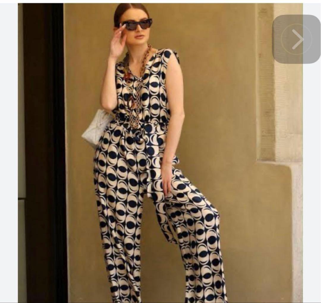 マックスマーラ　オールインワン　幾何学模様38サイズ