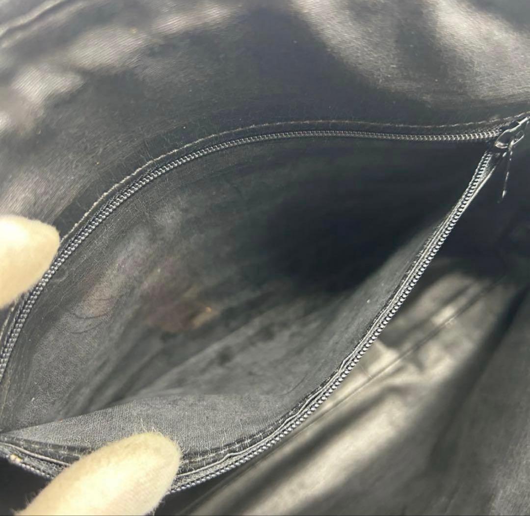 Dior CD金具 レザー ショルダーバッグ オールレザー ブラック