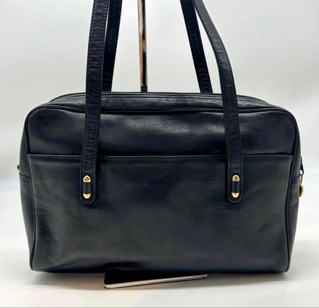 Dior CD金具 レザー ショルダーバッグ オールレザー ブラック