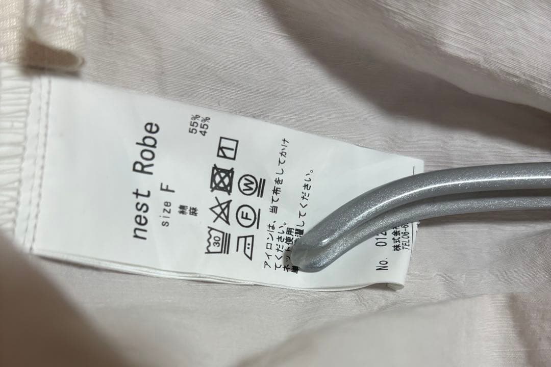 ネストローブ　コットンリネンタイプライター2WAYサロペット　ライトグレー