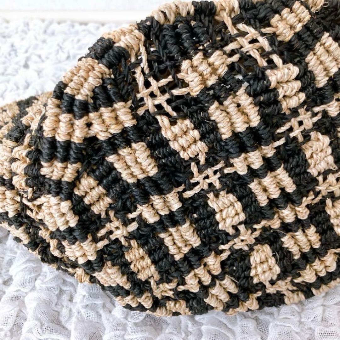 美品ビューティフルピープルabaca knitting totebag