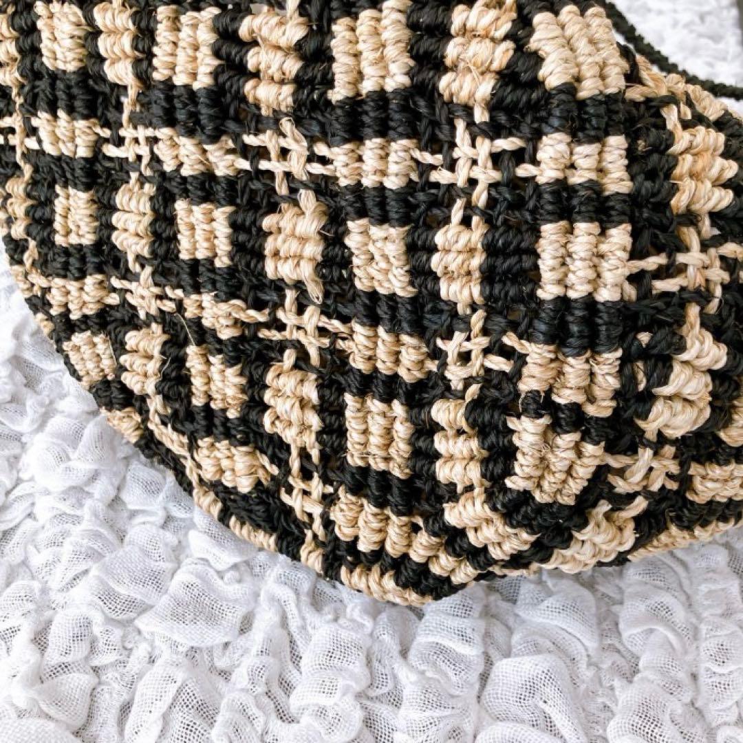 美品ビューティフルピープルabaca knitting totebag