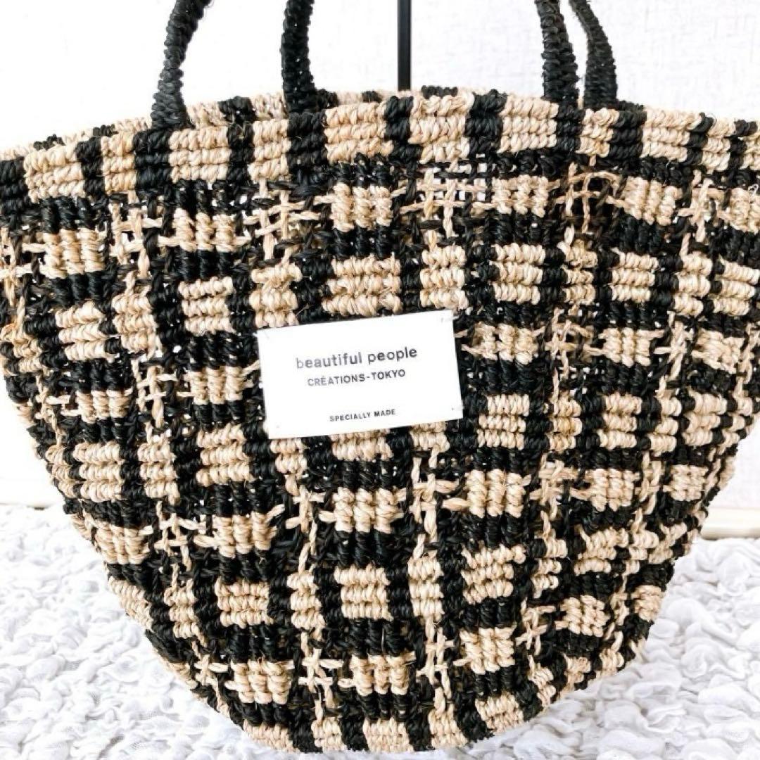 美品ビューティフルピープルabaca knitting totebag