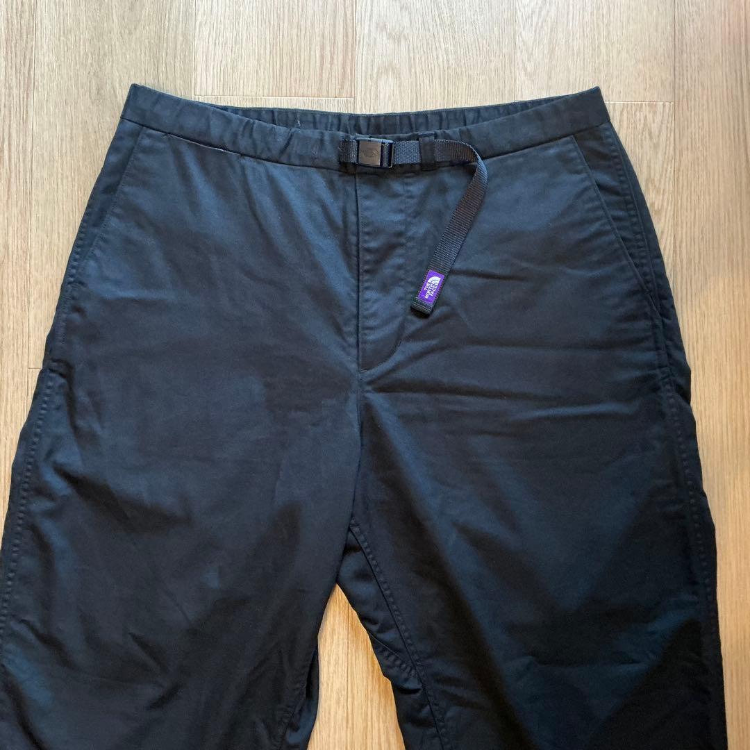 PURPE LABEL ストレッチツイルワイドテーパードパンツ　ブラック　36