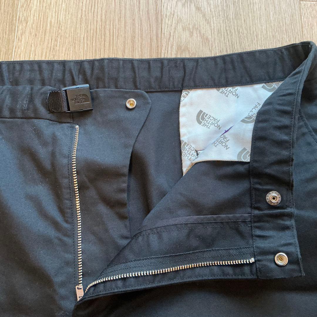 PURPE LABEL ストレッチツイルワイドテーパードパンツ　ブラック　36