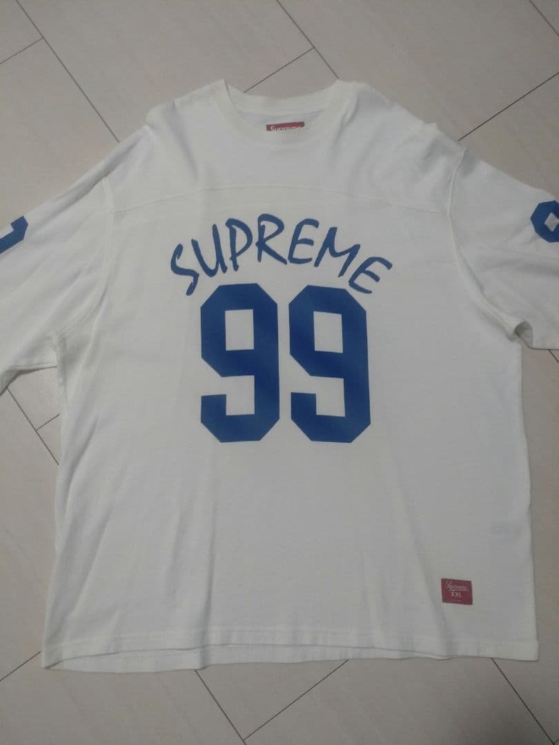 トップス Supreme 99 L/S Football Top Stone XXL