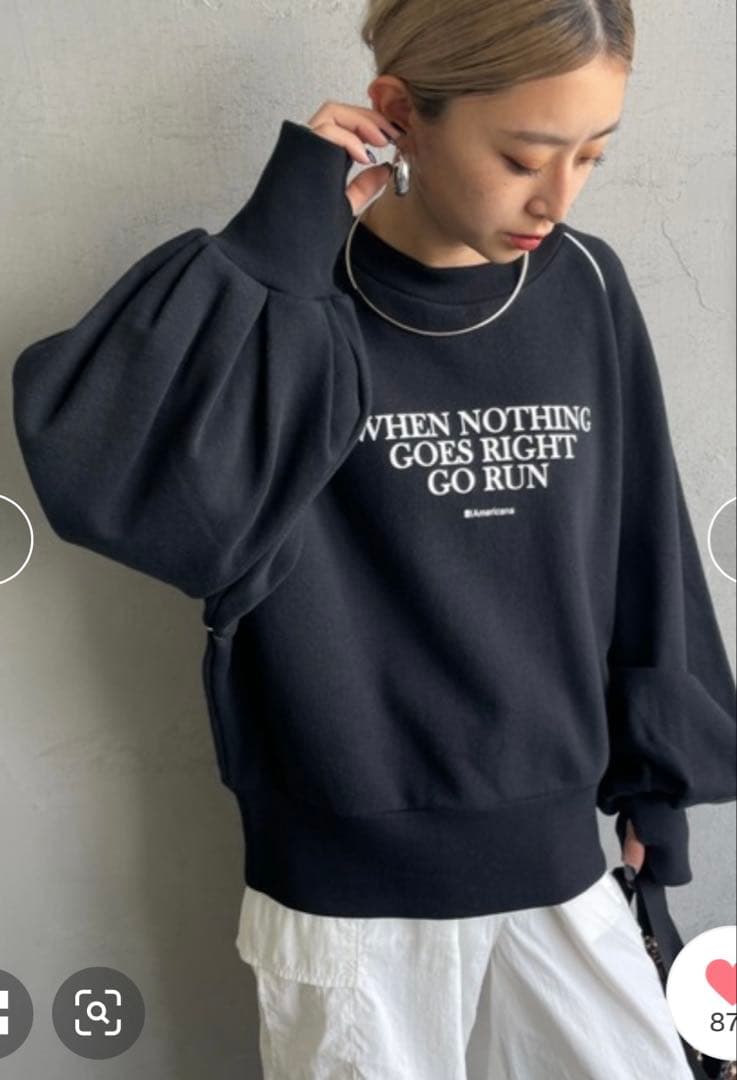 Americana JEANS FACTORY ボリュームスリーブ スウェット