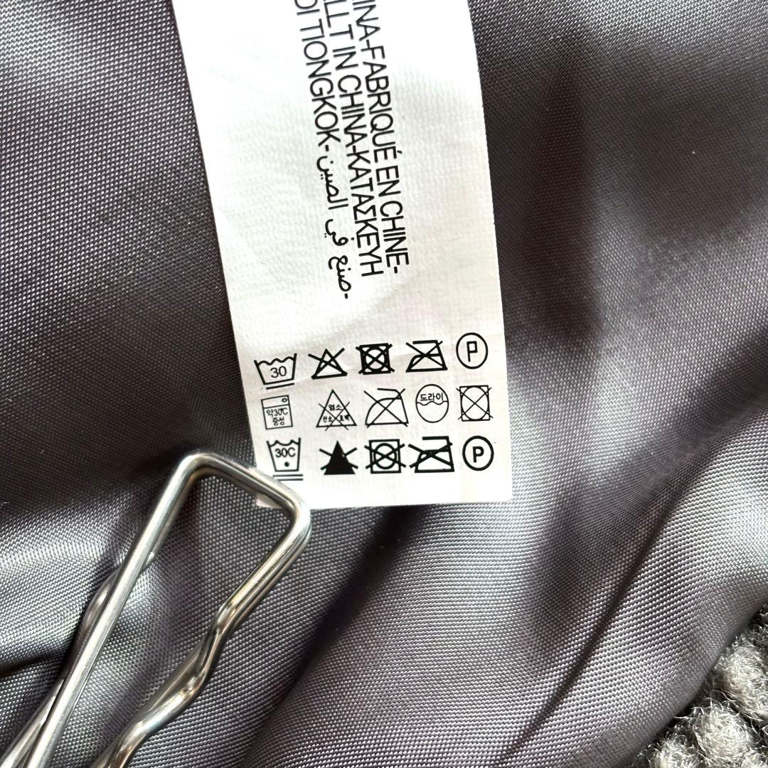 極美品✨ザラ ダブルブレスト フェイクボアコート テディベアコート グレー 38