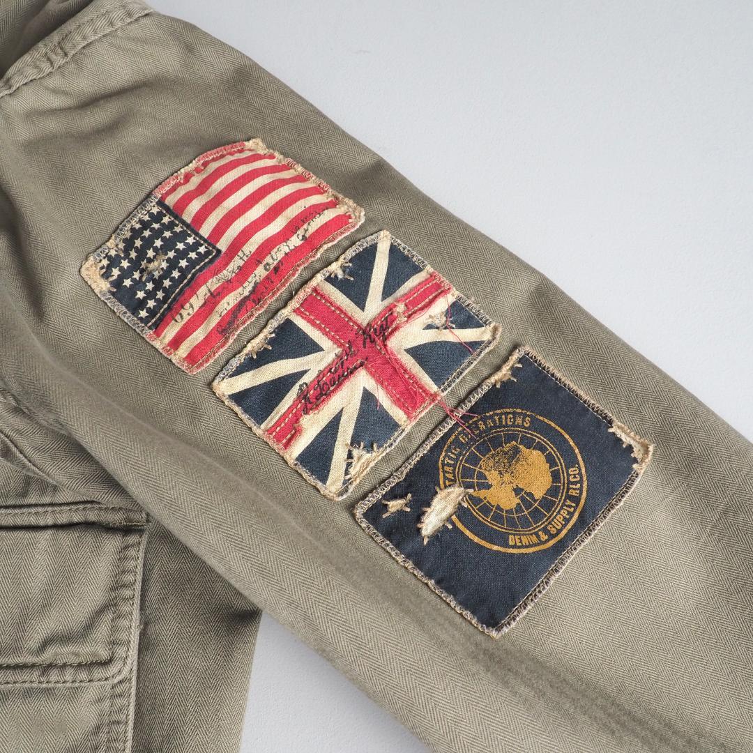 ラルフローレン　フライトジャケット　ミリタリージャケット　ワッペン　美品