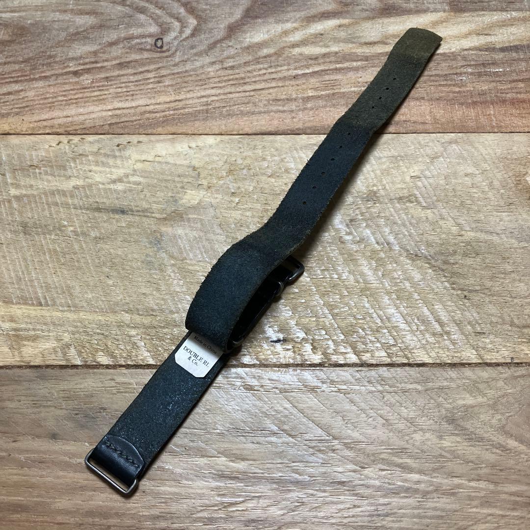 RRL natoベルト　ブラックレザー　時計　ベルト　ウォッチ　ストラップ