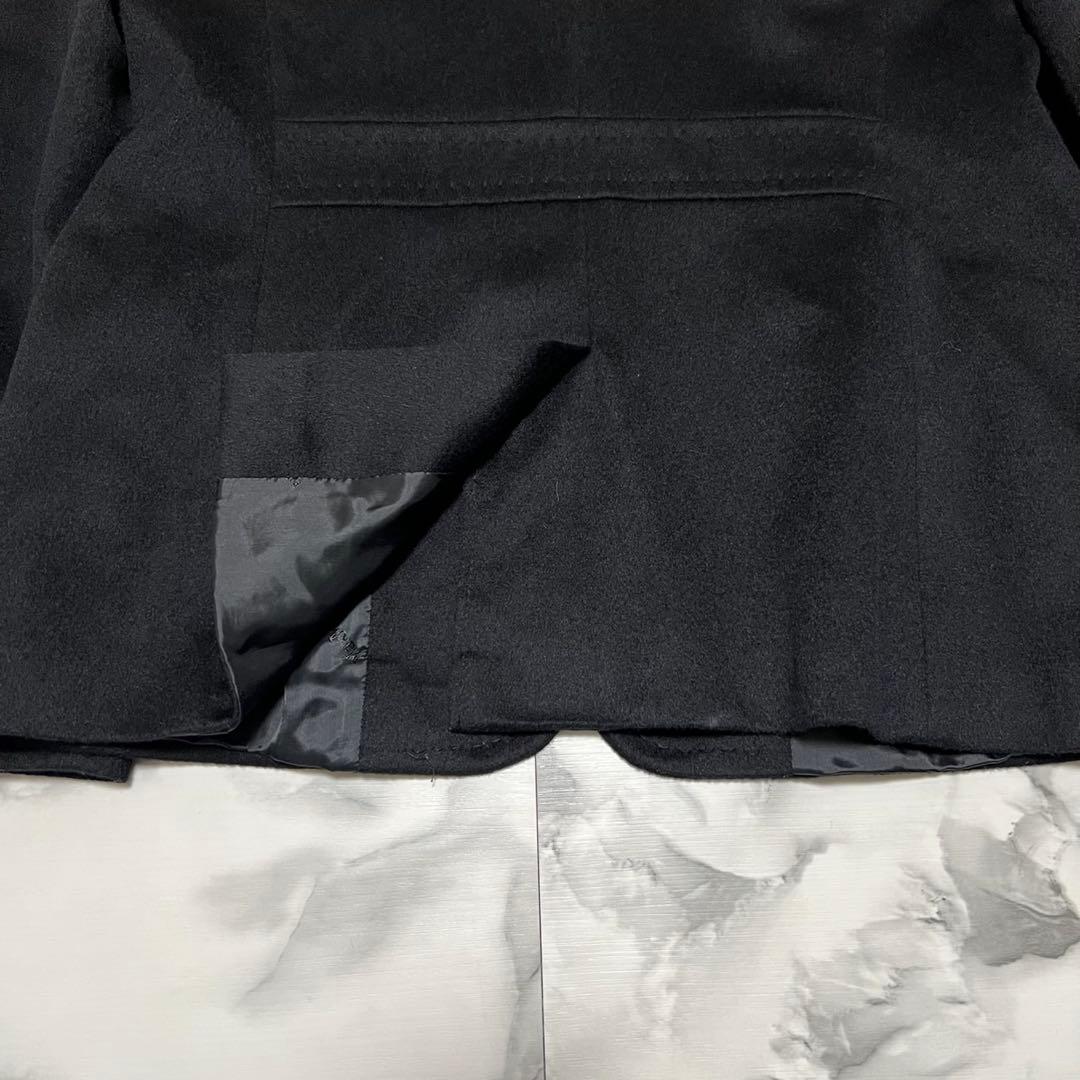 【美品】マックスマーラ　キャメル100% テーラードジャケット　白タグ　黒　44