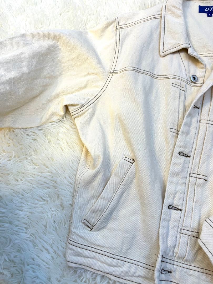 Lafayette ホワイト デニムジャケット Lサイズ